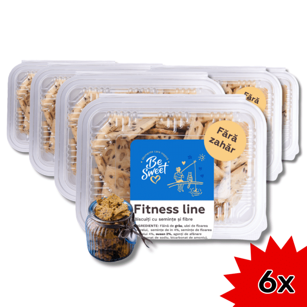 PACHET 6 x BESWEET BISCUITI FITNESS LINE FARA ZAHAR (PRODUS DE POST) 200G