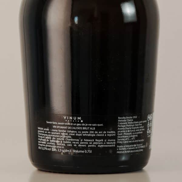 Vin Spumant VINUM estate BLANC DE BLANC Brut Alb 0,75L - Image 2