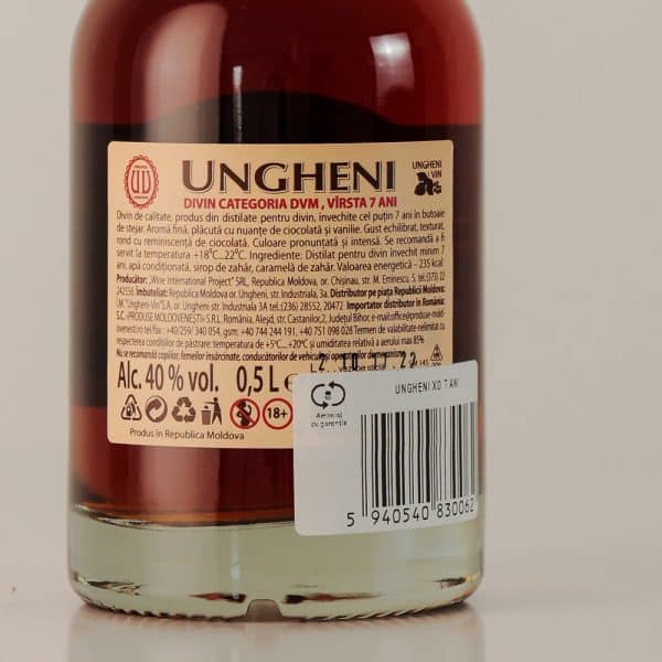 Ungheni XO 7 Ani - Divin 40% 0.5L - Image 2