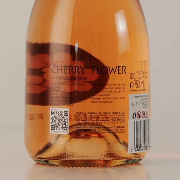 Vin rose demisec Crama Mircești Cherry Flower 0.75L - Image 2