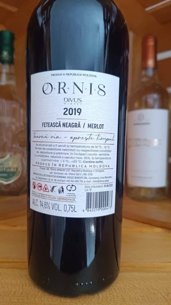 Vin Rosu Sec DIVUS Winery ORNIS - Image 2