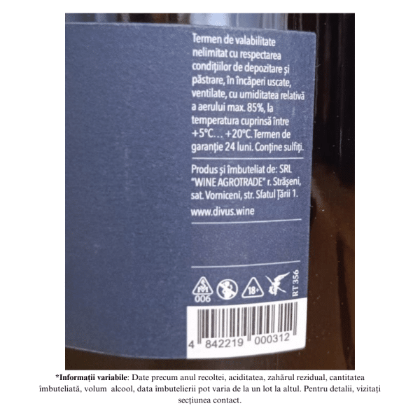 Vin Rosu Sec DIVUS Winery Pinot Noir - Image 2