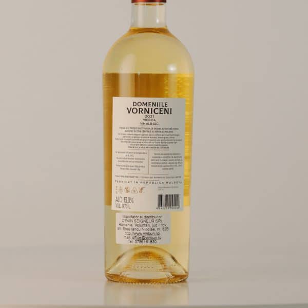 Vin Alb Sec, Viorica Domeniile Vorniceni 0,75L - Image 2