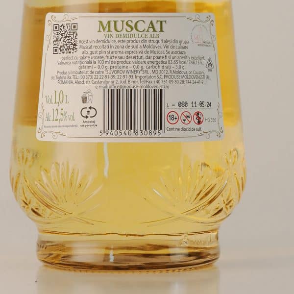 Suvorov Letto Muscat - Vin Alb Demidulce 1L - Image 2
