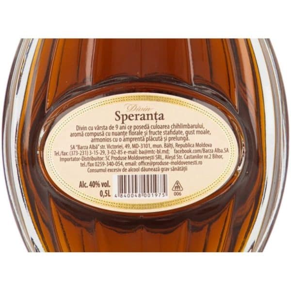 Barza Alba XO Speranta 9 ani 40% 0.5L - Image 2