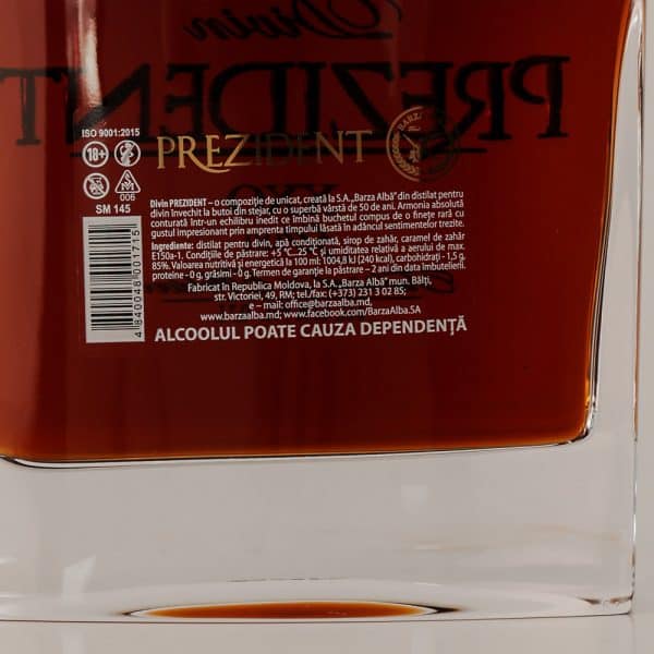 Barza Alba Prezident Divin XO 50 Ani 43% 0.7L - în cutie premium - Image 2