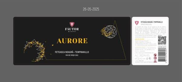 Vin rosu sec Feteasca Neagra & Tempranillo, Aurore, Fautor Winery 0.75L - Image 2