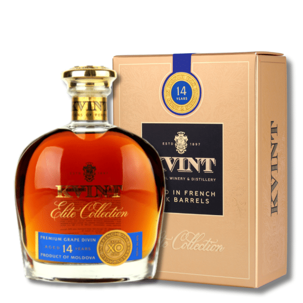 Kvint XO 14 Ani - Coniac Moldovenesc 40% în cutie premium 0,5L