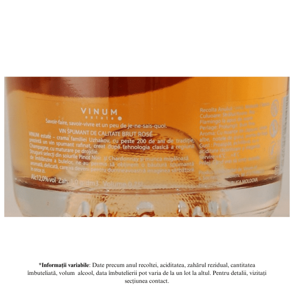 Vin Spumant VINUM estate BRUT Rose 0,75L - Image 2