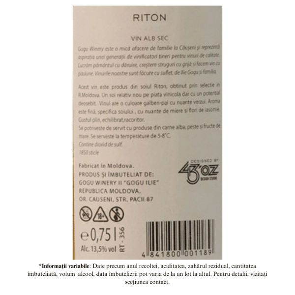 Vin Alb Sec Riton Gogu Winery - Image 2