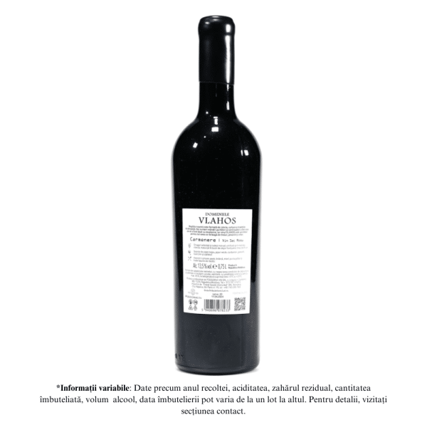 Vin rosu sec, Carmenere, Domeniile Vlahos Podgoria 0.75L - Image 2