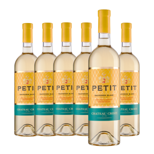 Pachet 6 x Vin Alb Sec, Petit, Sauvignon Blanc, Chateau Cristi, 0.75L