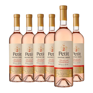 Pachet 6 x Vin Rose Sec, Petit, Merlot, Chateau Cristi, 0.75L