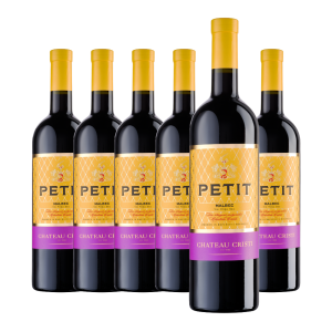 Pachet 6 x Vin Roșu Sec, Petit, Malbec, Chateau Cristi, 0.75L