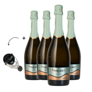 Pachet 4 x Inspiro Vartely Spumant Feteasca Regala Alb 0.75 L + DOP Spumant